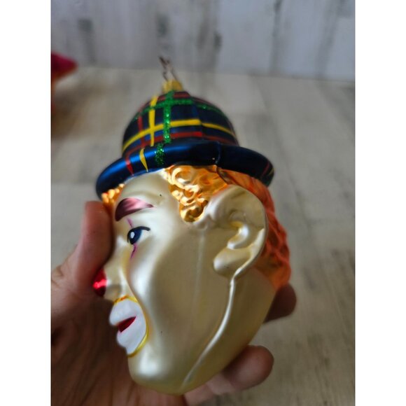 Inge glas? Clown glass birgits ornament hat glitter Xmas tree - Picture 3 of 12